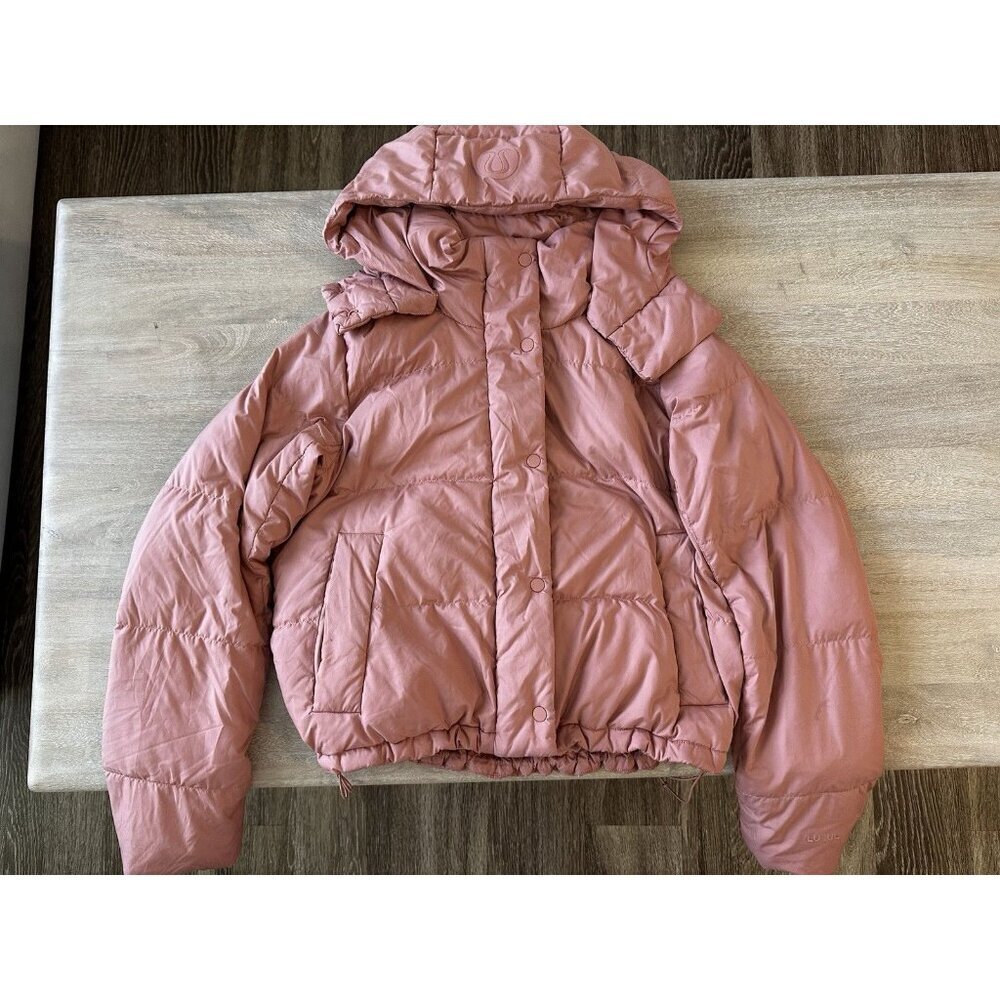 Lululemon Wunder Puff Cropped Jacket in Pink Clay Size 4 - Picture 2 of 14